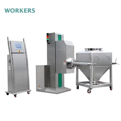 Kualitas  PLC Touch Screen 1000L Lifting Hopper IBC Bin Mixer For Nutraceuticals pabrik