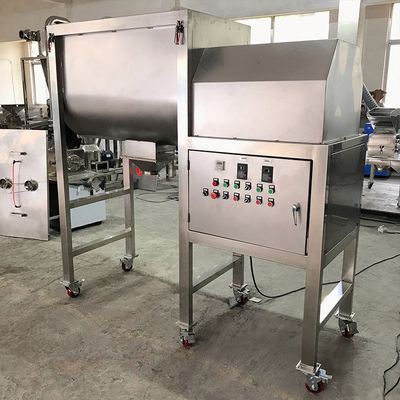 5.5kw 500L rempah-rempah bumbu bubuk pigmen bubuk komersial ganda dayung horisontal mixer pita