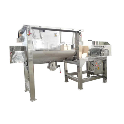 5.5kw 500L rempah-rempah bumbu bubuk pigmen bubuk komersial ganda dayung horisontal mixer pita