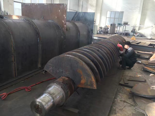 10rpm Sampai 25rpm 4KW Hollow Paddle Dryer Hemat Energi Mesin Pengeringan Lumpur