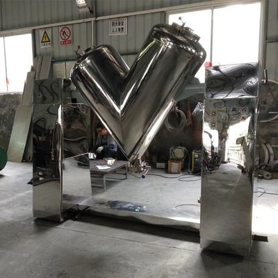 Dia 200mm Sugar Dextrose V Type Powder Mixer Mesin Pencampur Butiran Tepung
