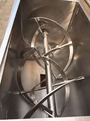 5.5kw 500L Spice Seasoning Powder Pigment Powder Komersial Double Paddle Horizontal Ribbon Mixer