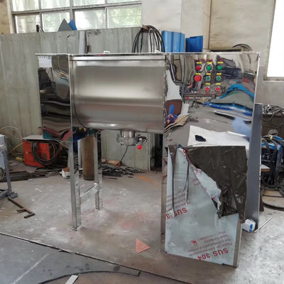 Pengolahan Makanan 100L sampai 10000L bubuk kering horizontal Double Ribbon Blender Industrial Powder Liquid Ribbon Mixer