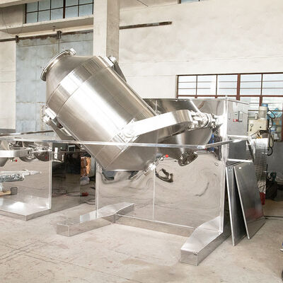 Mixer Pengaduk 3D Batch untuk Pencampuran Homogen Bubuk Makanan, Farmasi, dan Kimia Halus