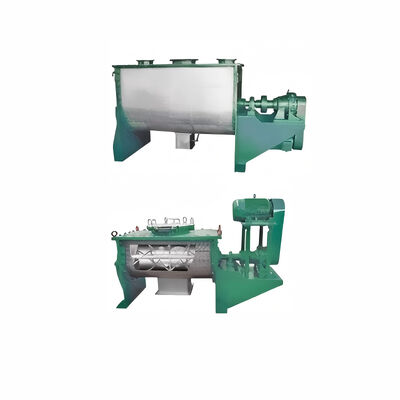 Mesin Pengaduk Pita Horizontal Kompak 100L Baja Tahan Karat 30-50kg Blender Bubuk Batch