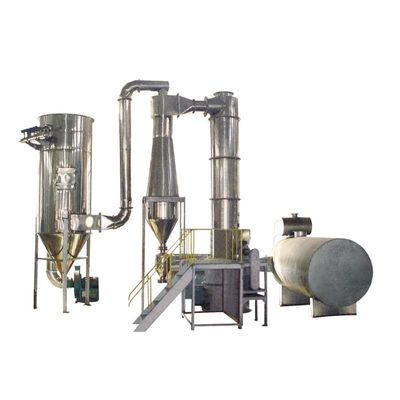 25-60kg / H Stainless Steel Rotary Flash Dryer Screw Feeding Industrial Drying Machine