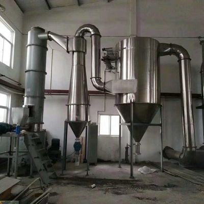 25-60kg / H Stainless Steel Rotary Flash Dryer Screw Feeding Industrial Drying Machine