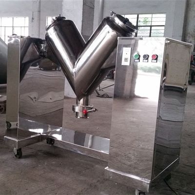 11KW Spice Herb V Type Powder Mixer Peralatan Pencampur Bubuk Cair Kering Basah