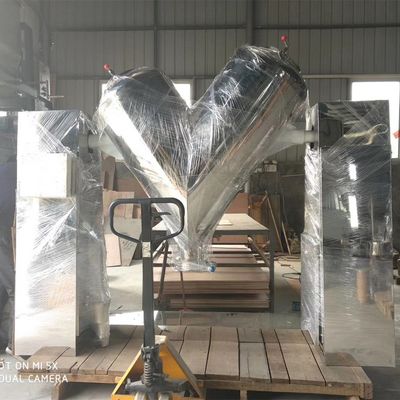 304 Stainless Steel V Blender Kering Bubuk Mixer Aromatik Herbal Butiran Mesin Pencampur