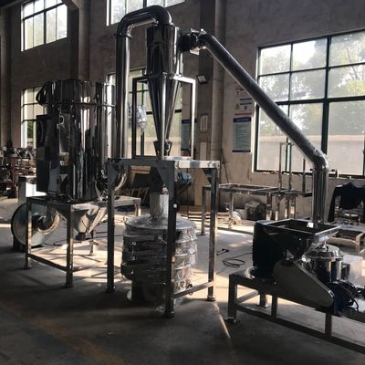 Bahan Kimia Hammer Mill Grinding Machine Stainless Steel 304 Pharmaceutical Pulverizer