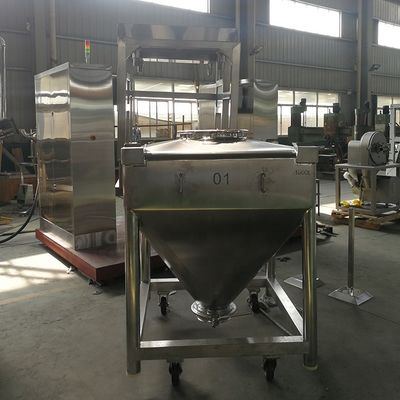 Farmasi Aseptik Persegi Cone Mixer Mesin Pencampur Granul Bubuk Kimia