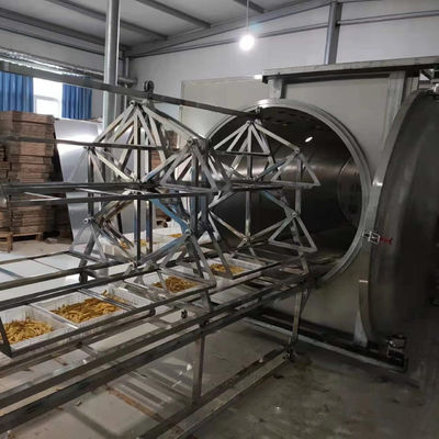 2450MHz Tropis Buah Microwave Vacuum Dryer Baki Industri Pengeringan Oven