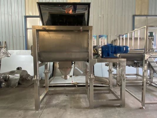 Butiran Serbuk Kering Mixer Pita Horisontal 304 Blender Pita Heliks Ganda