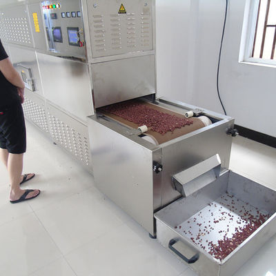 PLC HMI Industrial Microwave Tunnel Dryer 2450MHz Peralatan Pengeringan Microwave