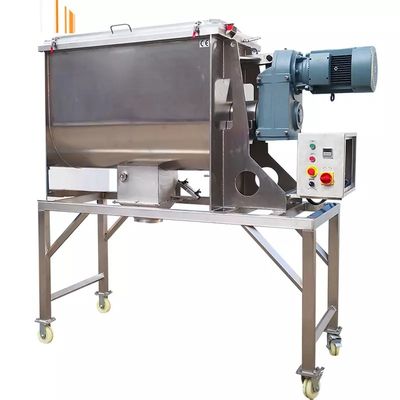 Disesuaikan GMP Horizontal Ribbon Mixer Food Powder Blender 1500kg / Batch